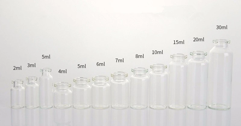 Pharmaceutical Tubular Glass Medical Vials/Bottle with Tear off Cap and Rubber Stopper Contact Lenses